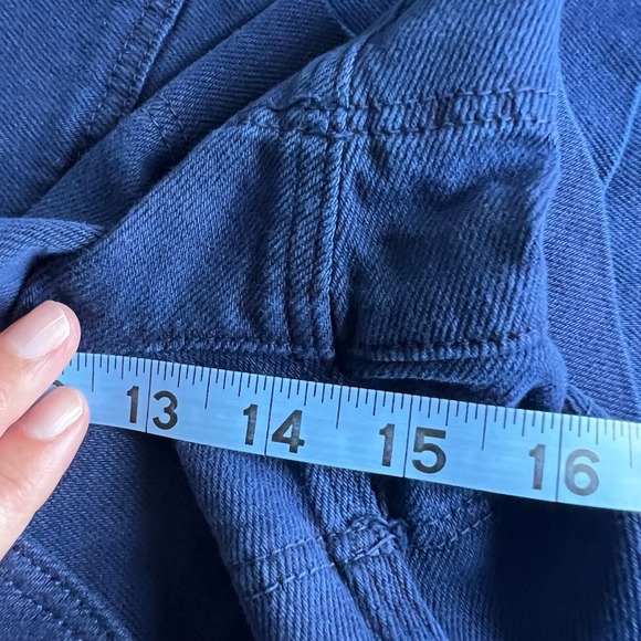 Ted Baker London Danikii High Waisted Denim Shorts Navy Blue Tie Waist Size 32 - Picture 12 of 16